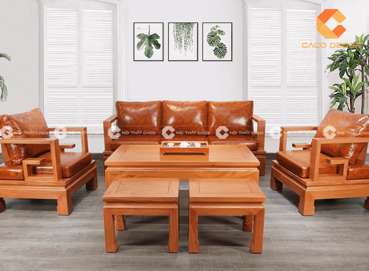 BST mẫu sofa gỗ gõ đỏ bền đẹp, bán chạy tại NỘI THẤT CACO 3
